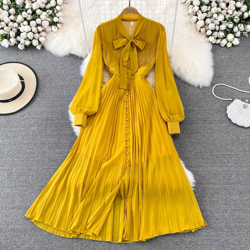 Red carpet pleat dress FD56 image